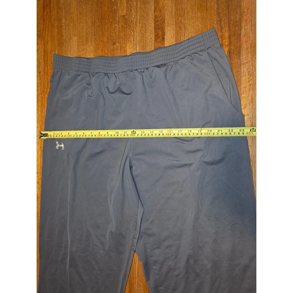 Under Armour Mens XXL Gray Straight Leg Drawstring Athletic Track Training Pants